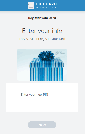 Screen capture showing entering PIN information