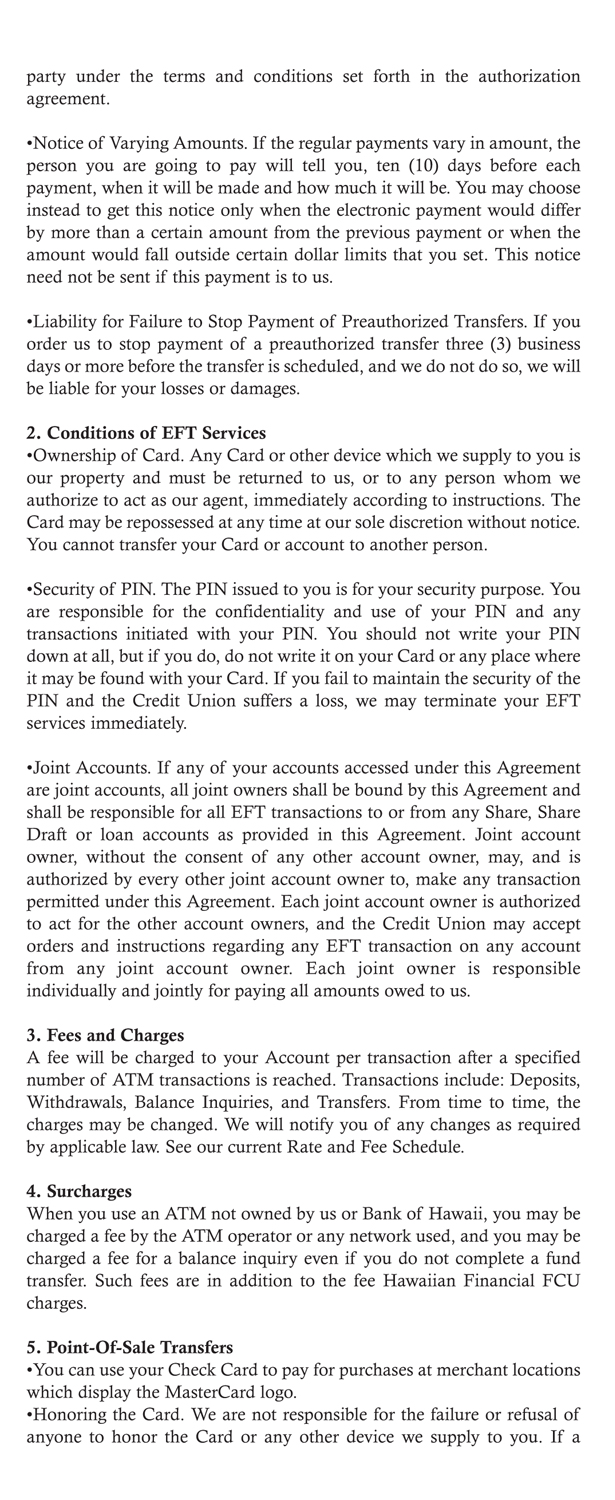 Electronic Fund Transfer Brochure Page 4