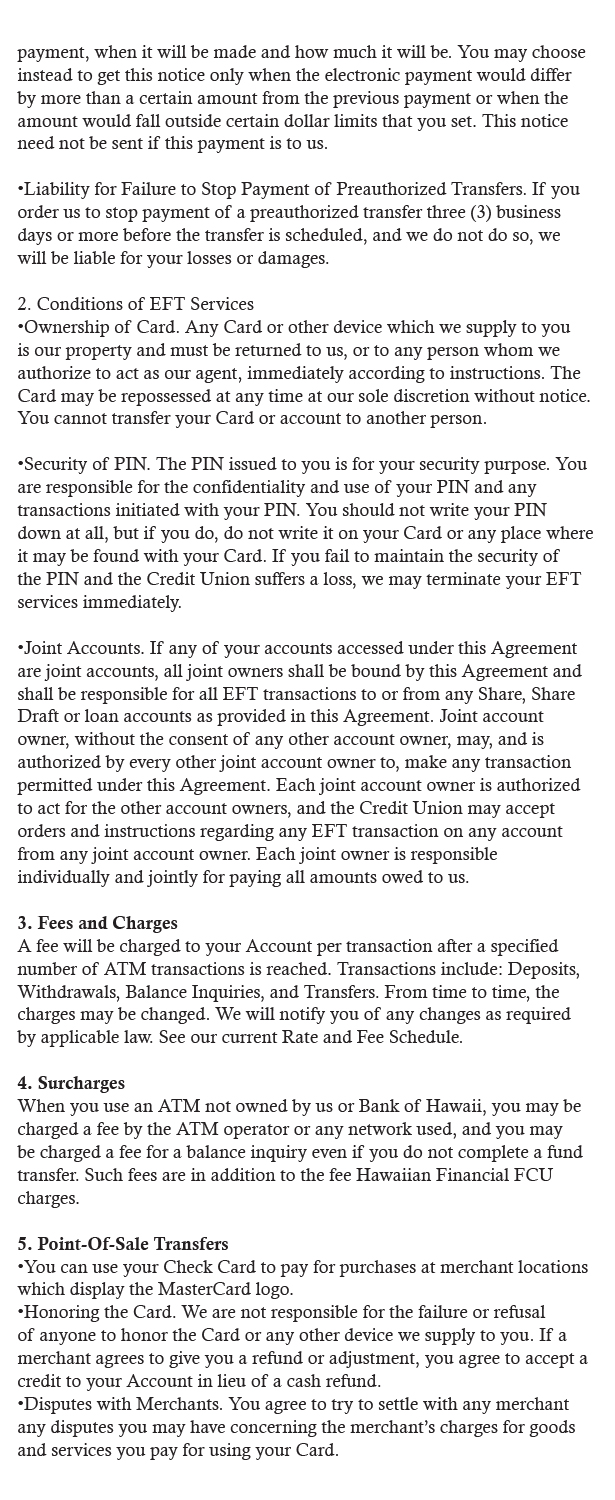 Electronic Fund Transfer Brochure Page 4