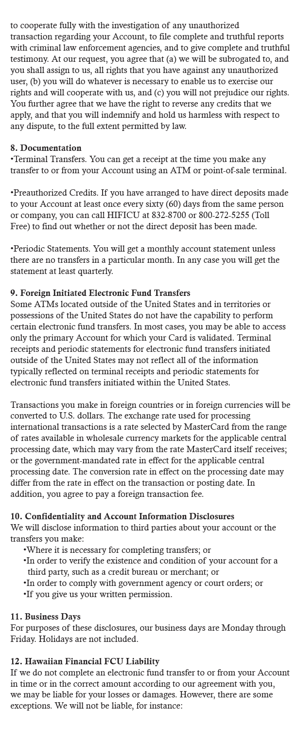 Electronic Fund Transfer Brochure Page 6