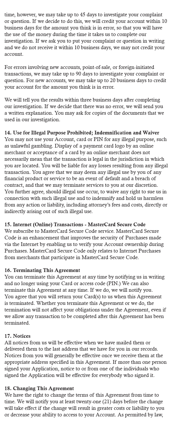 Electronic Fund Transfer Brochure Page 8