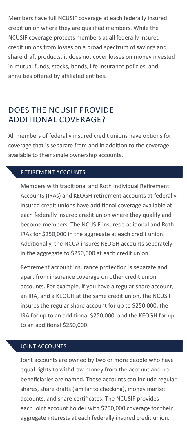 How Your Accounts Are Federally Insured Brochure Page 3