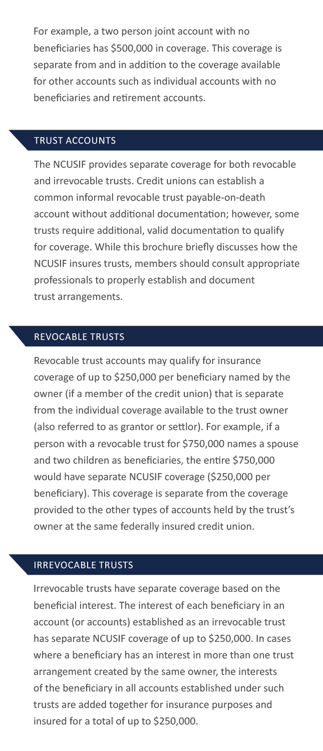 How Your Accounts Are Federally Insured Brochure Page 4