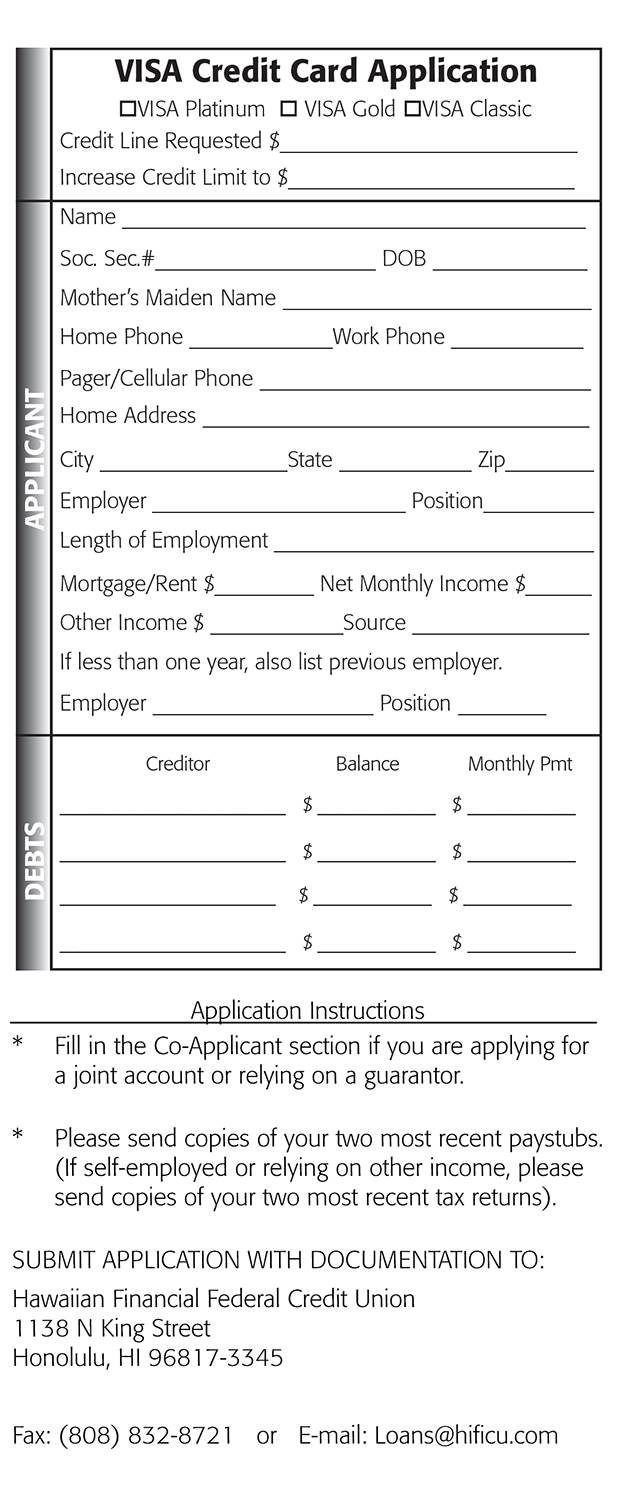 VISA Application Brochure Page 4