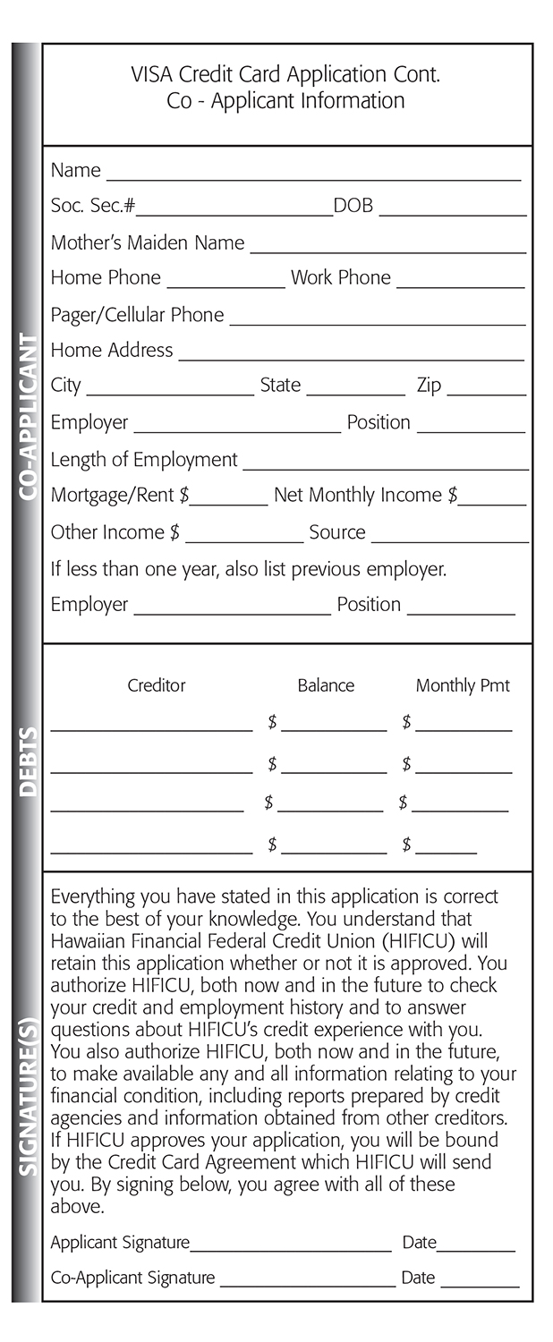 VISA Application Brochure Page 5