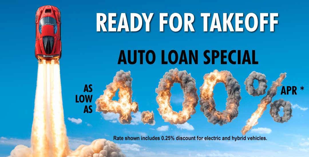 car-loan-lp Limited time auto loan special: As low as 4.00% Annual Percentage Rate. Apply today.
